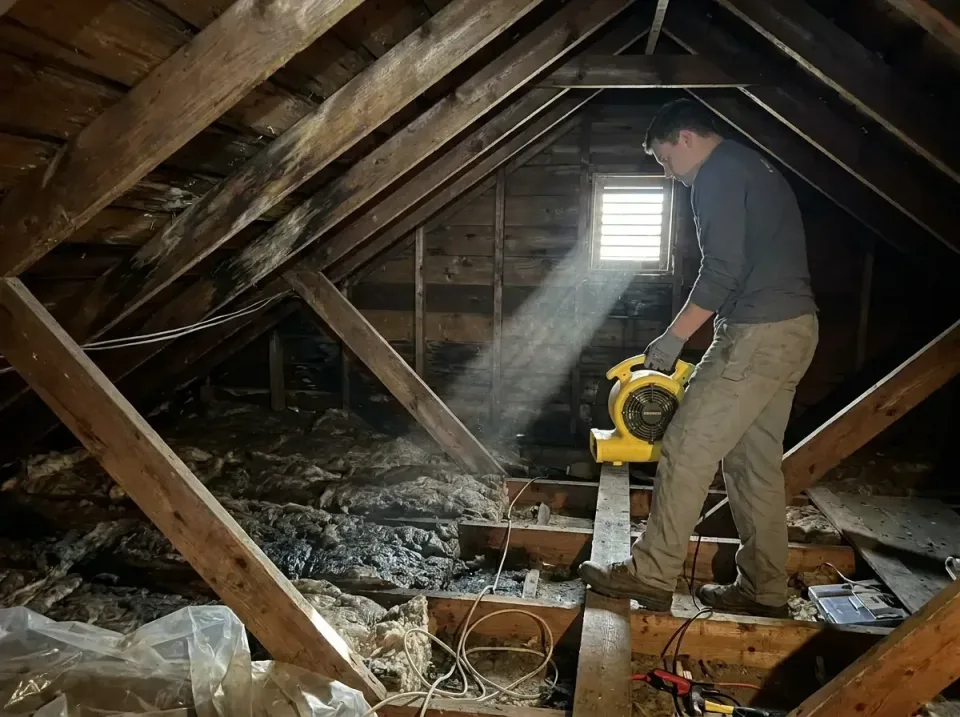 attic-water-damage-drying-proc-007 — frequently asked questions, Emergency Water Extraction & 24/7 Flood Response in Pepper…